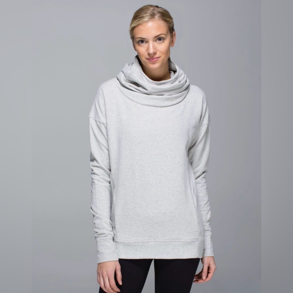 Lululemon Stress Less Hoodie Heathered Light Grey / Silver Spoon